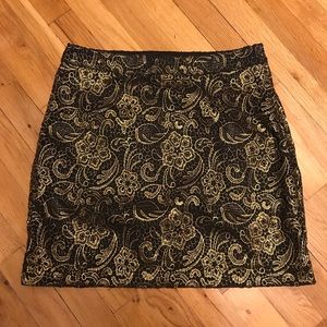 Gold and black skirt